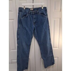 Blue Mountain Jeans Mens 38x34 Blue Straight Leg Carpenter Denim Work Wear